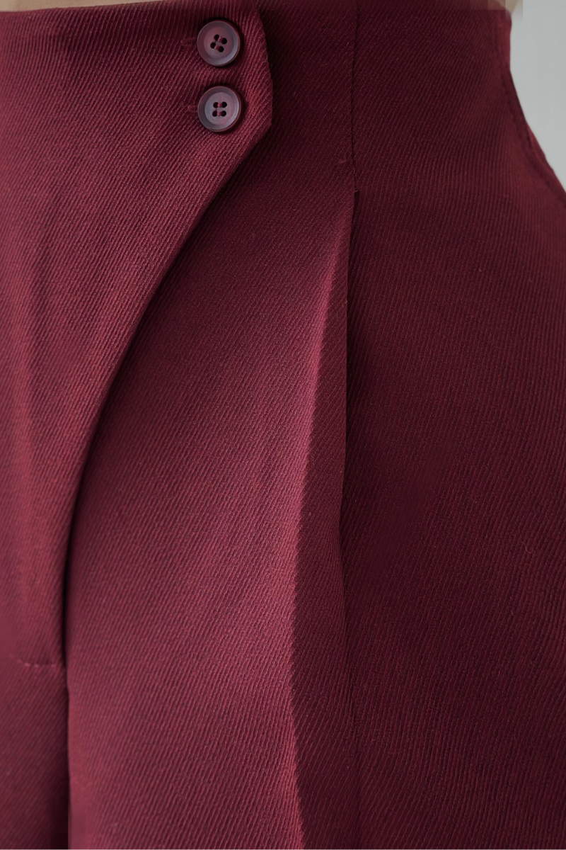 Pantaloni Donna Baggy Vita Alta Gamba Larga