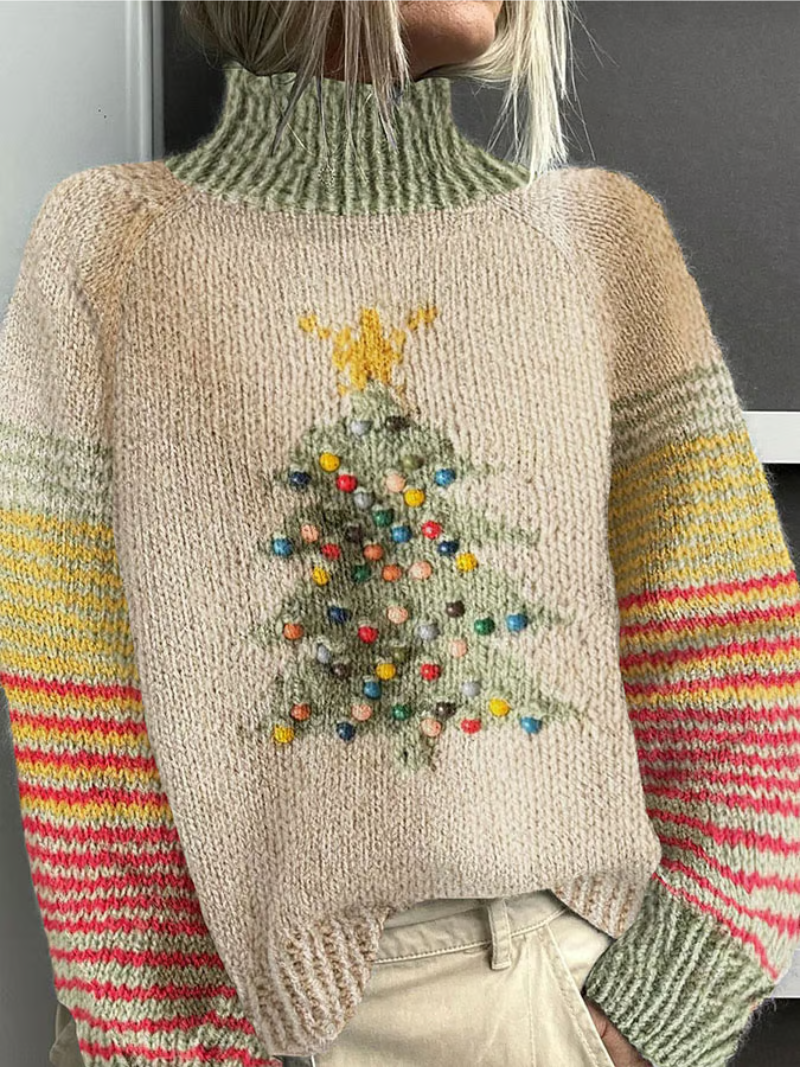 Maglione Uomo con Motivo Albero di Natale Regular Fit - Brentozzi
