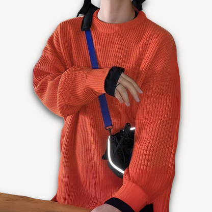 Maglione Oversize Uomo Girocollo Morbido