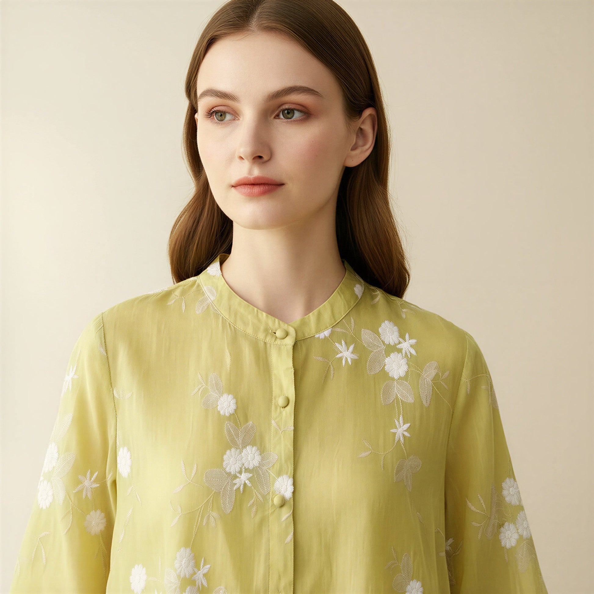Oriana | Top in Organza Ricamato Floreale 8
