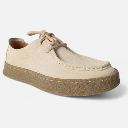 Orlen | Mocassini Uomo Scarpe Oxford in Pelle Scamosciata Marroni 2