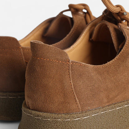 Orlen | Mocassini Uomo Scarpe Oxford in Pelle Scamosciata Marroni 6