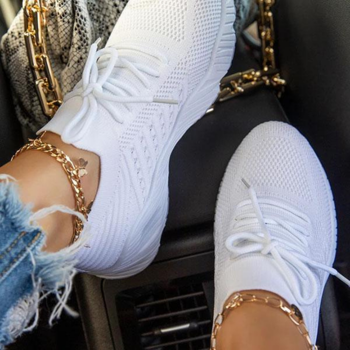 Scarpe Stringate Donna Leggere con Suola Morbida Comfort