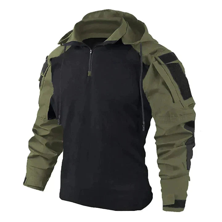 Felpa Uomo con Cappuccio Stile Outdoor Utility