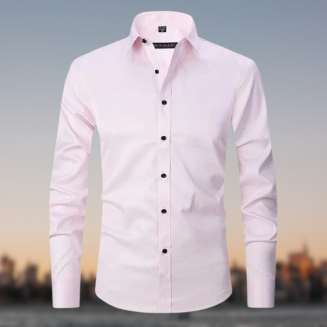 Camicia Uomo Elegante in Tessuto Stretch Manica Lunga