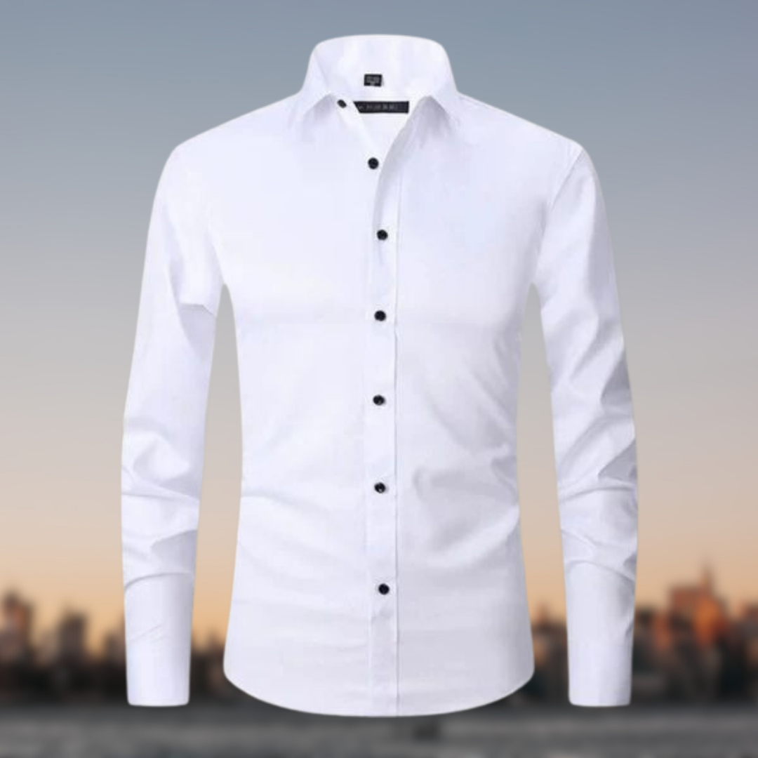 Camicia Uomo Elegante in Tessuto Stretch Manica Lunga - Brentozzi