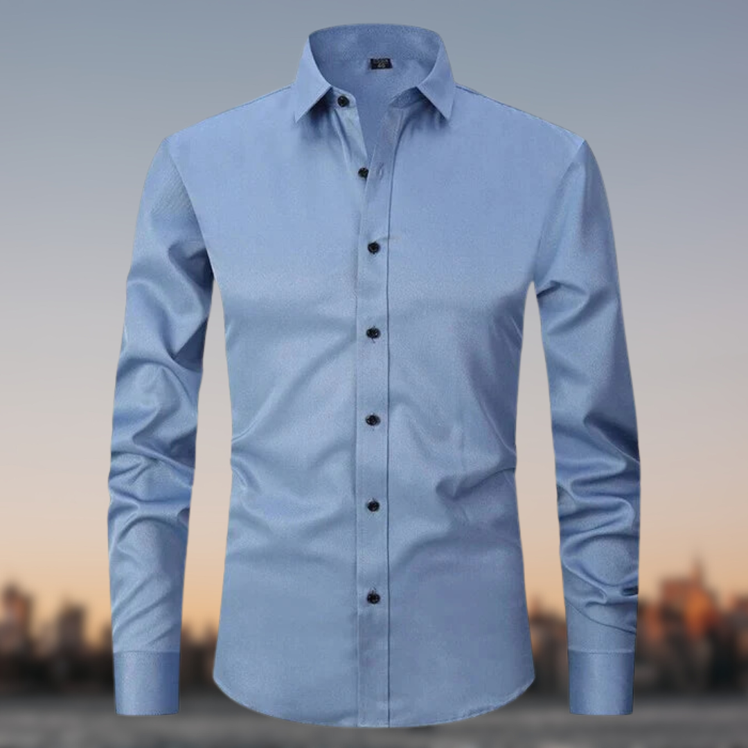 Camicia Uomo Formale Manica Lunga con Bottoni