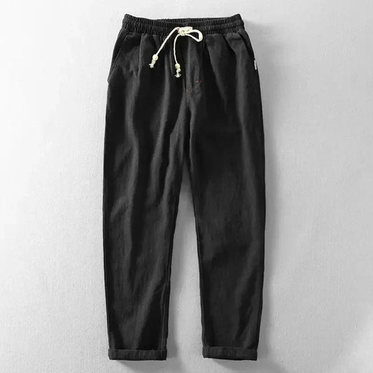 Pantaloni Uomo in Lino con Coulisse Vestibilità Regolare - Vesarelli