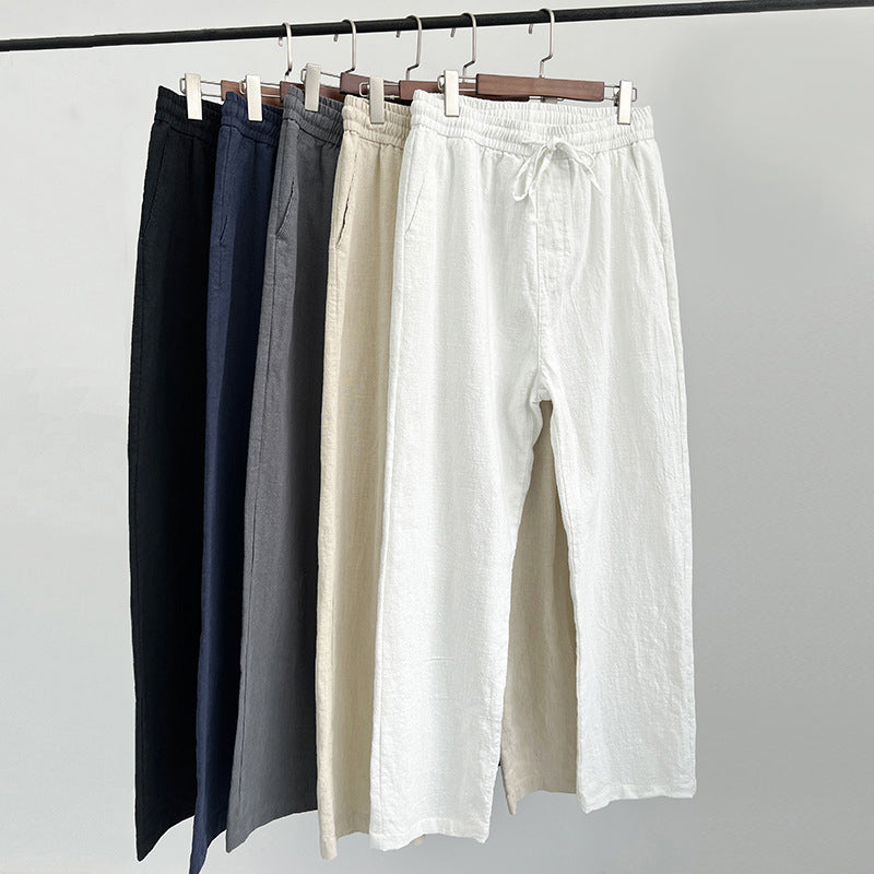 Pietro | Uomo Pantaloni Dritti Vita Elastica Coulisse Leggeri