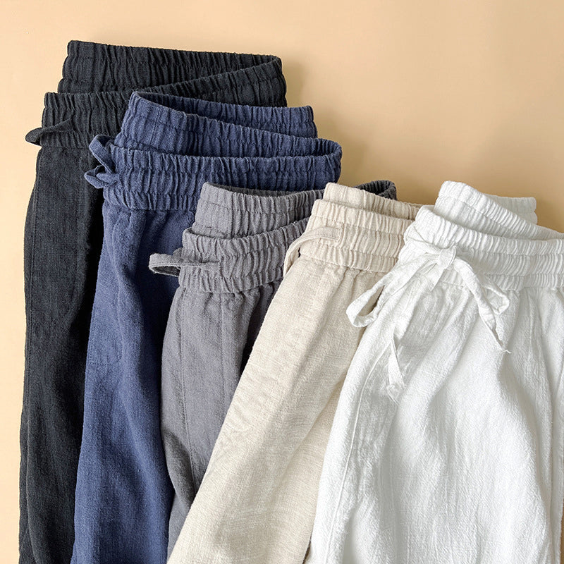 Pietro | Uomo Pantaloni Dritti Vita Elastica Coulisse Leggeri 7
