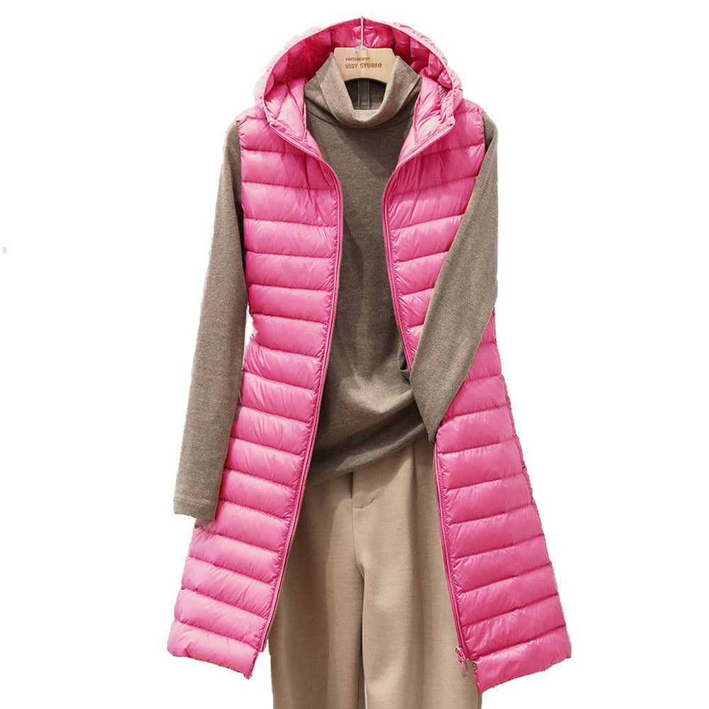 Giacca Imbottita Donna con Cappuccio Leggera Taglio Medio
