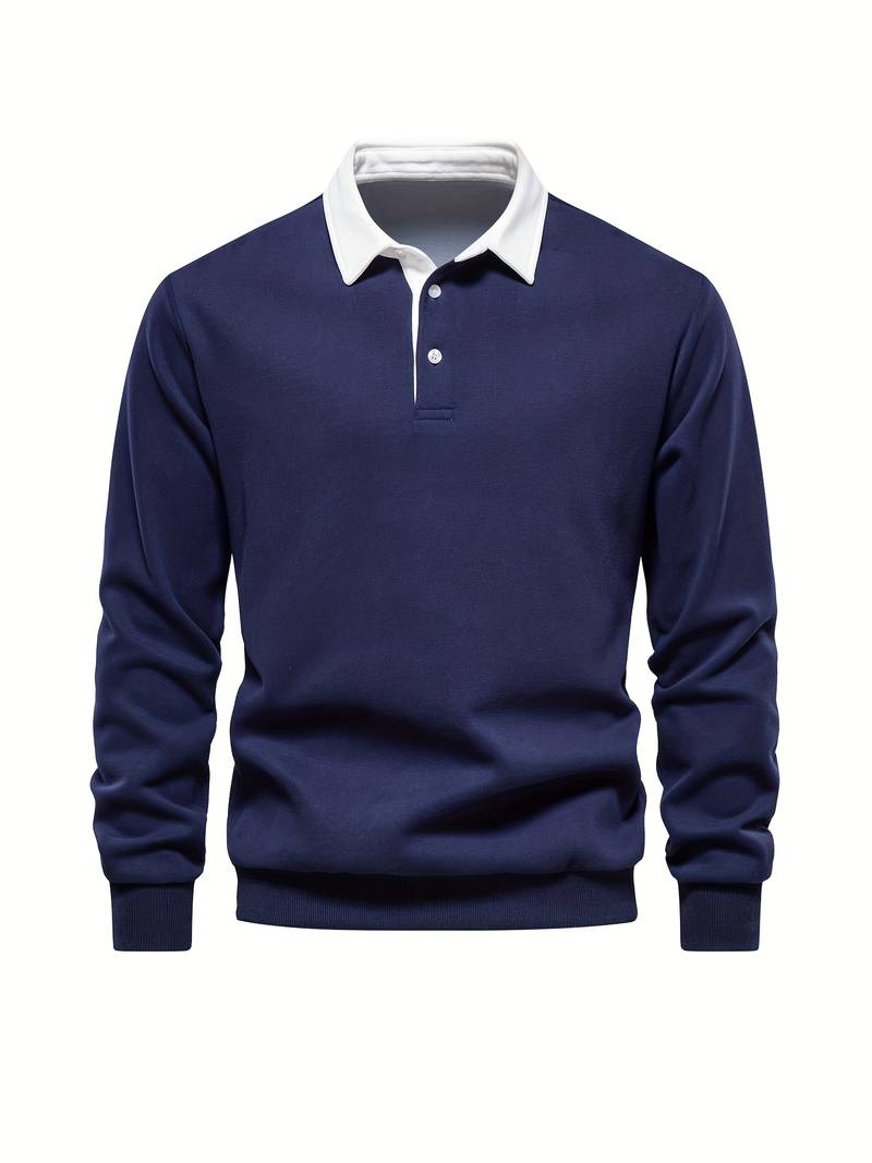 Polo Uomo Colletto Classico Mezza Patta Manica Lunga - Brentozzi