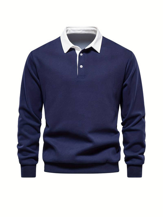 Polo Uomo Colletto Classico Mezza Patta Manica Lunga - Brentozzi