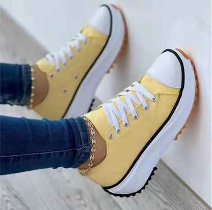 Prodotti contraffatti 26/11/2025 Sneakers casual da donna comode con lacci in tela 3
