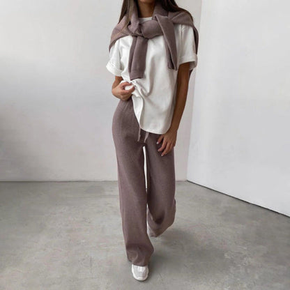 Maglione Donna Collo Alto Set Coordinato Casual