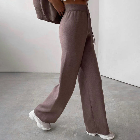 Completo Donna Maglia Dolcevita e Pantaloni Comodo Elegante