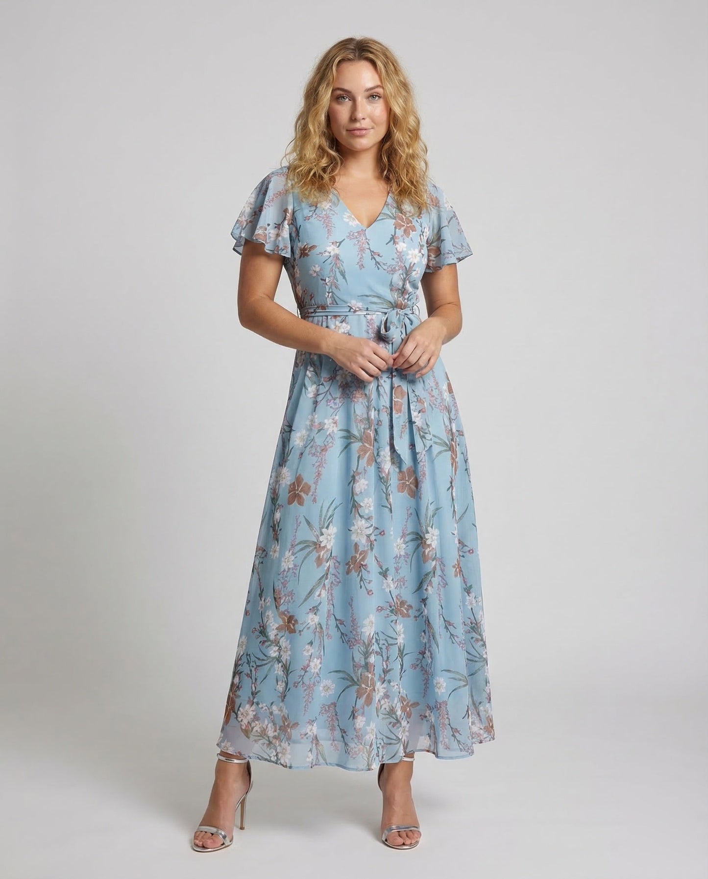 Abito Maxi Donna con Stampa Floreale - Brentozzi