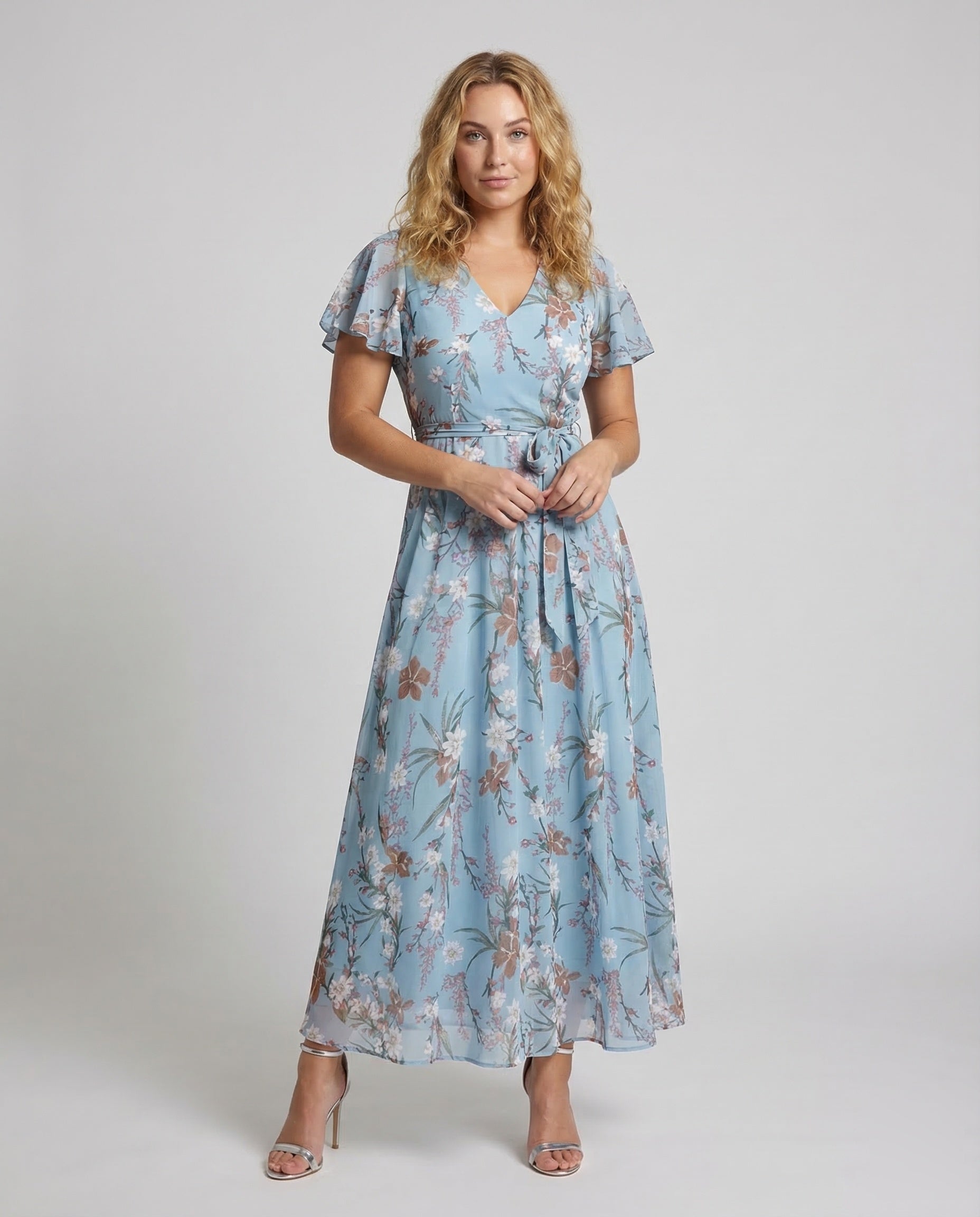 Abito Maxi Donna con Stampa Floreale - Brentozzi