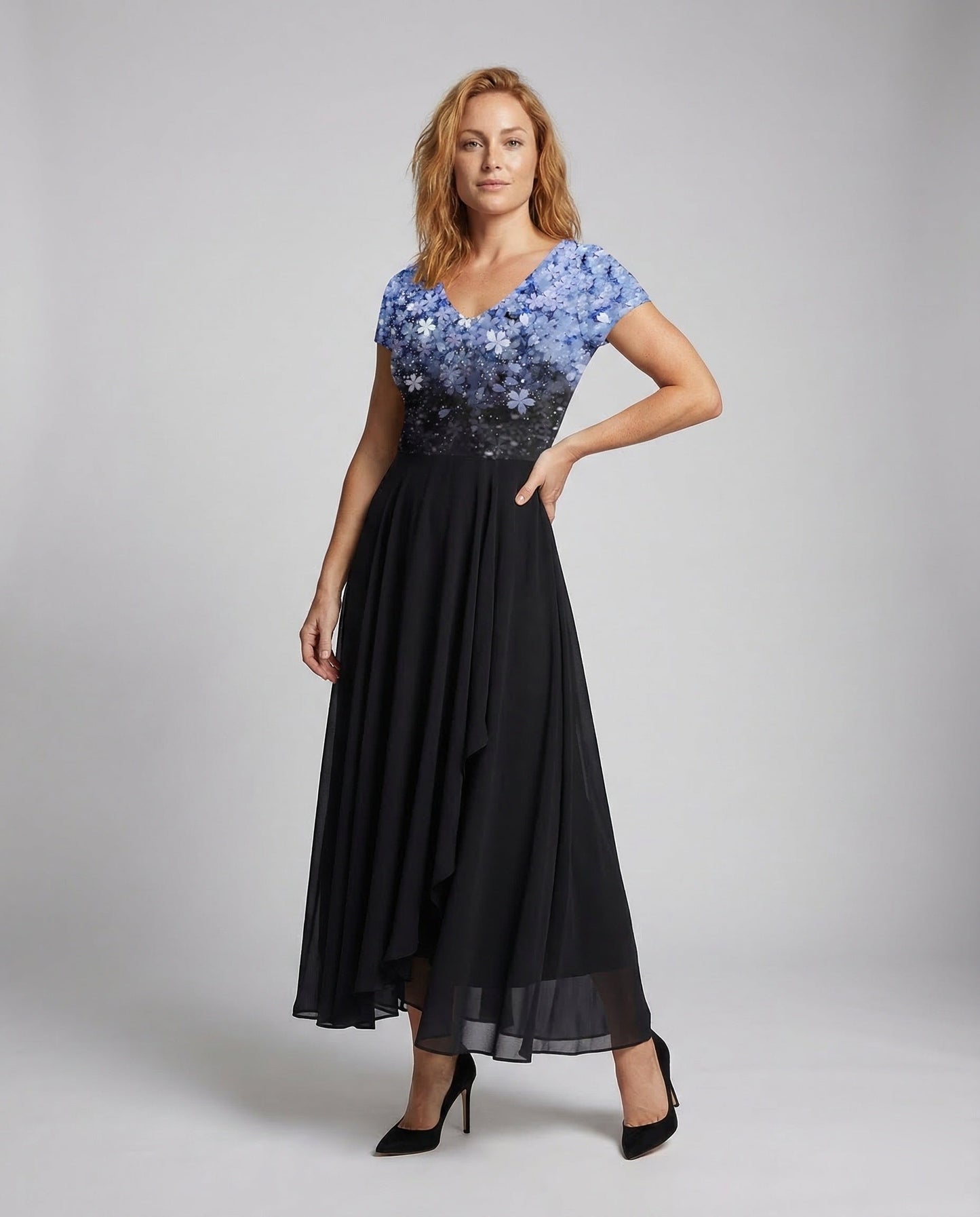 Abito Lungo Donna in Tulle con Paillettes Elegante - Brentozzi