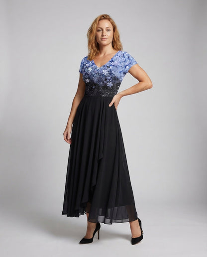 Abito Lungo Donna in Tulle con Paillettes Elegante - Brentozzi