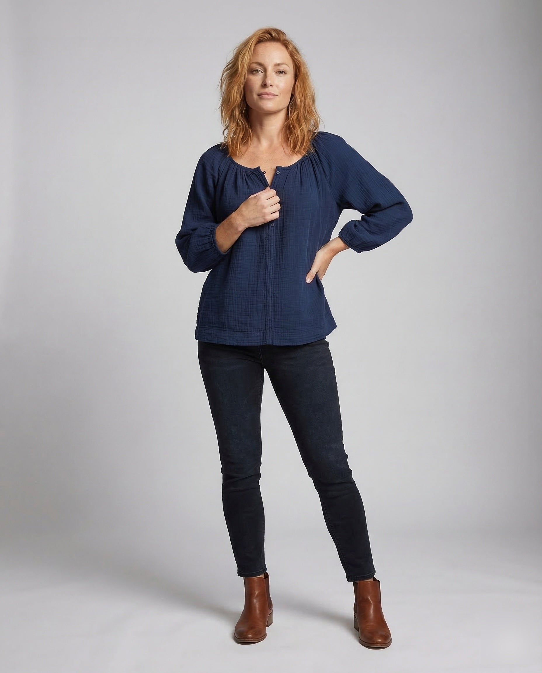 Blusa Tunica Donna Cotone Comoda Casual - Brentozzi
