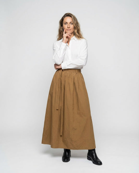 Gonna Lunga Donna Tessuto Leggero Coulisse - Brentozzi