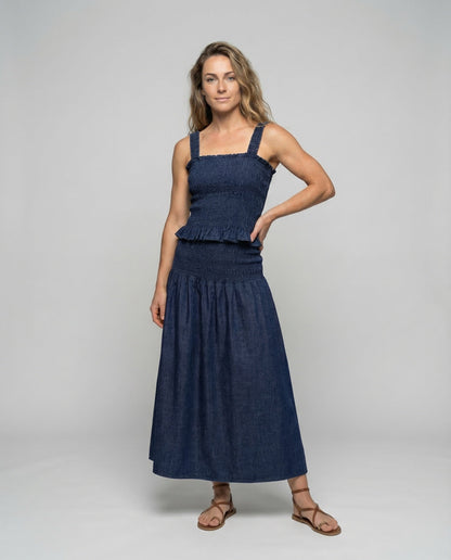 Gonna Midi Donna Vita Elastico - Brentozzi