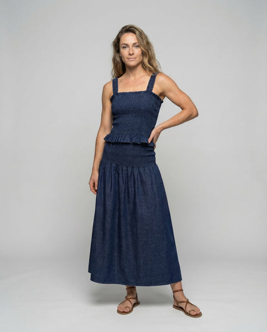 Gonna Midi Donna Vita Elastico - Brentozzi