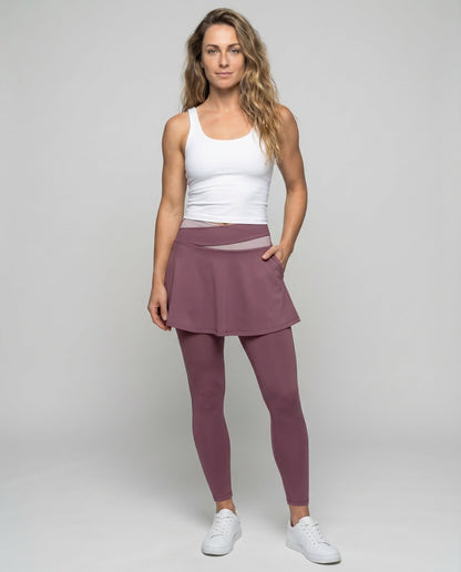 Leggings Sportivi Donna con Gonna Integrata - Brentozzi