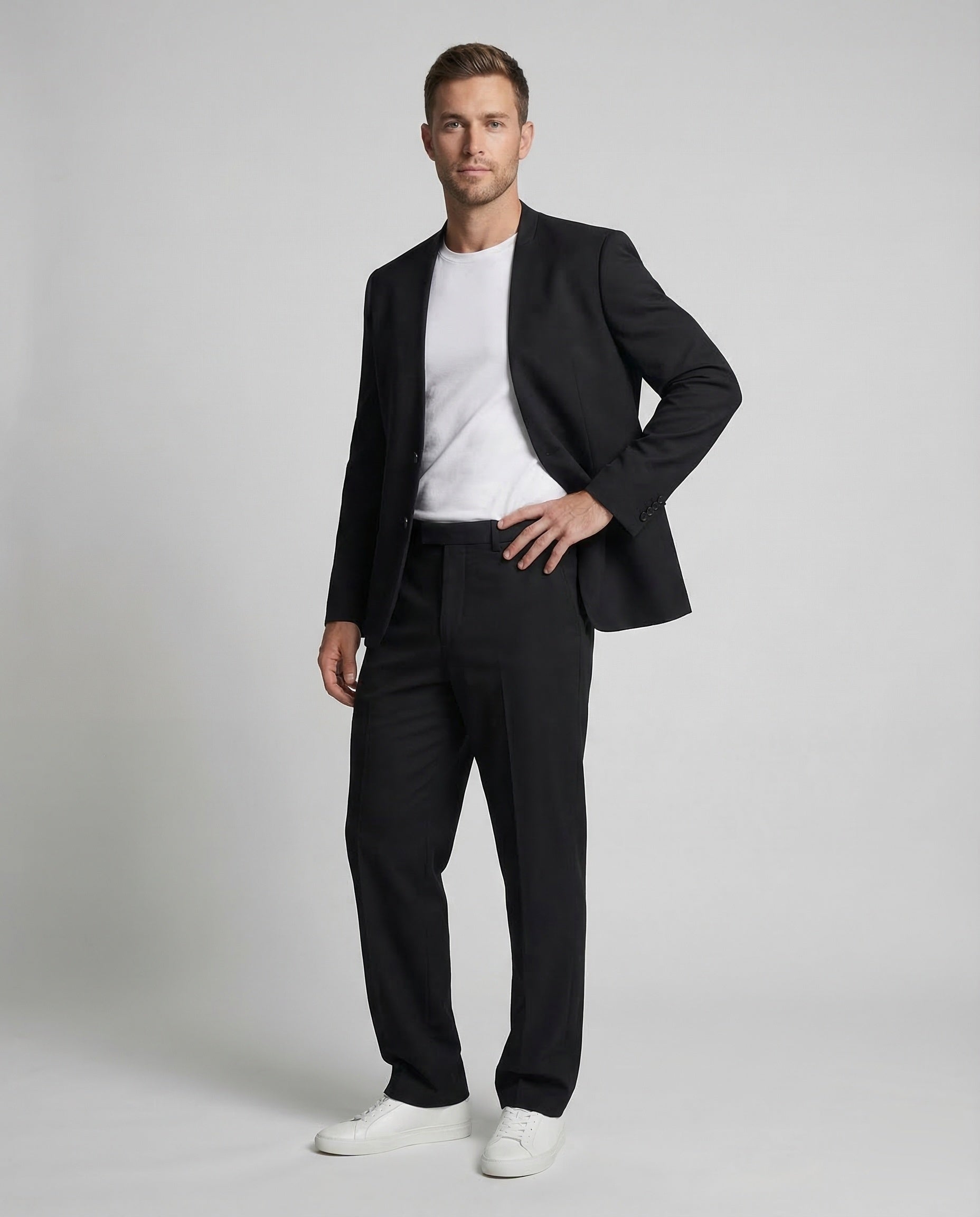 Completo Uomo Giacca e Pantaloni con Pieghe Vita Elasticata - Brentozzi