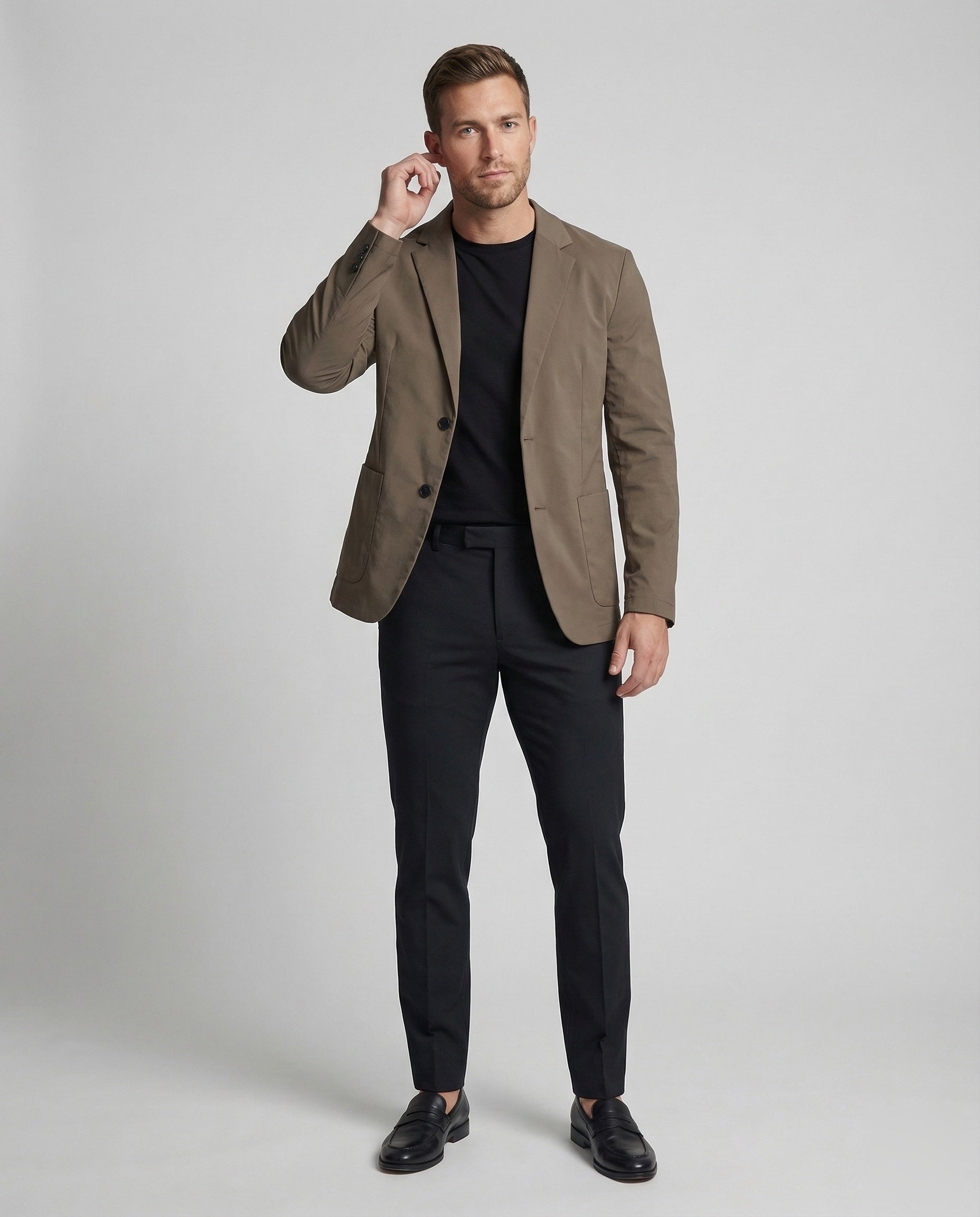 Giacca Uomo Cotone Leggera con Stretch Slim Fit - Brentozzi