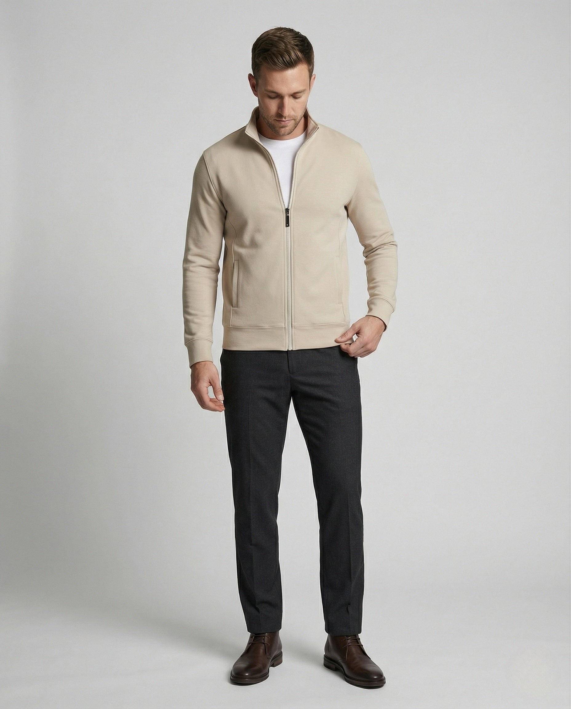 Cardigan Uomo in Felpa con Zip - Brentozzi