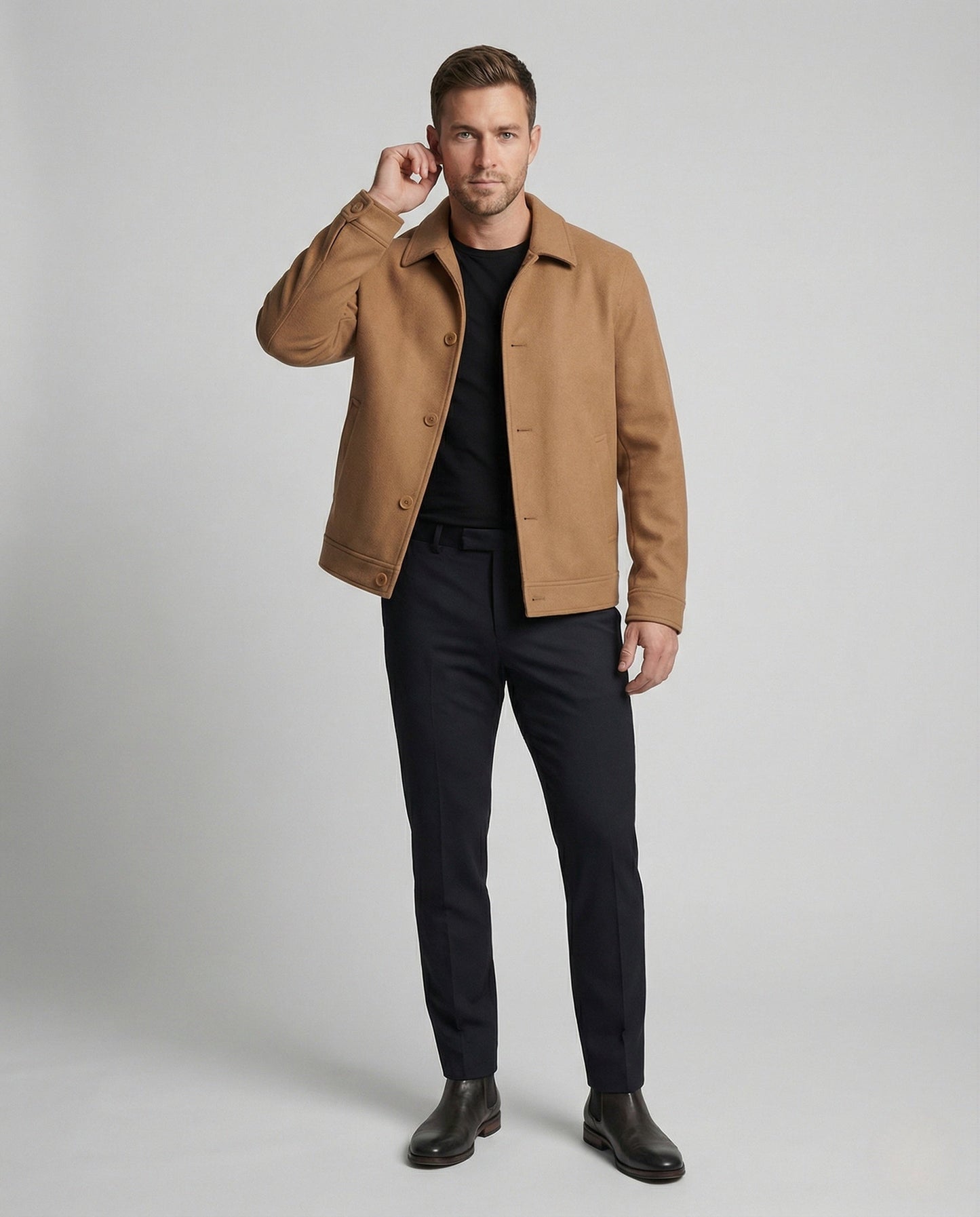 Cappotto Uomo in Misto Lana Oversize con Rever - Brentozzi