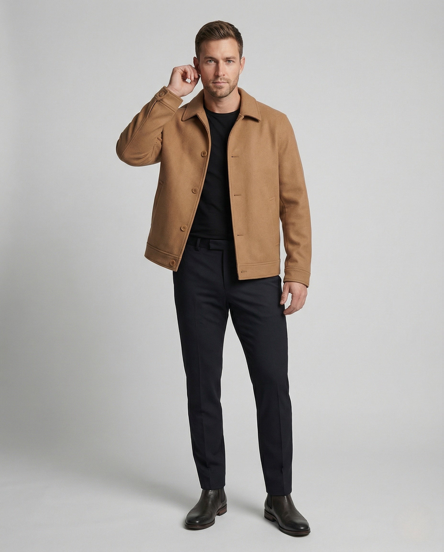Cappotto Uomo in Misto Lana Oversize con Rever - Brentozzi