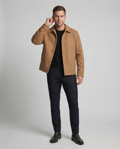 Cappotto Uomo in Misto Lana Oversize con Rever - Brentozzi