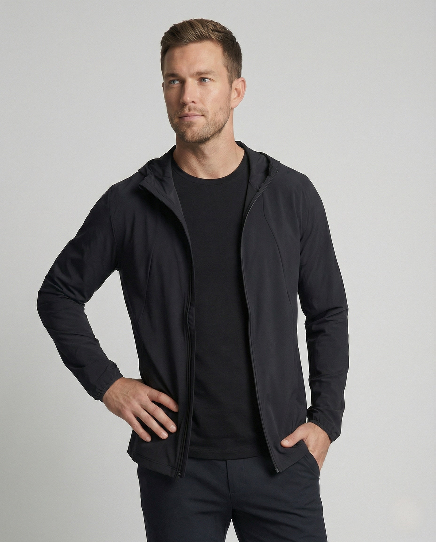 Giacca Training Uomo Idrorepellente con Cappuccio - Brentozzi