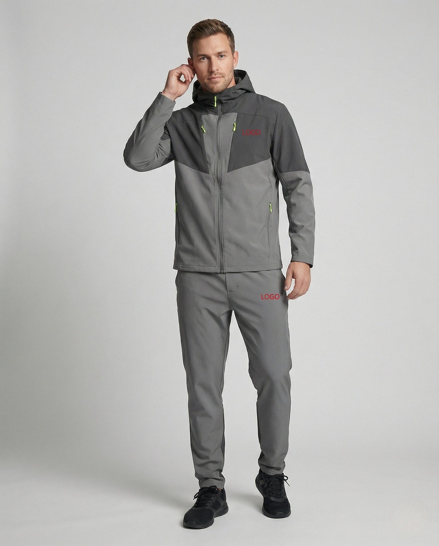 Tuta Softshell Uomo con Cappuccio Sportiva - Brentozzi