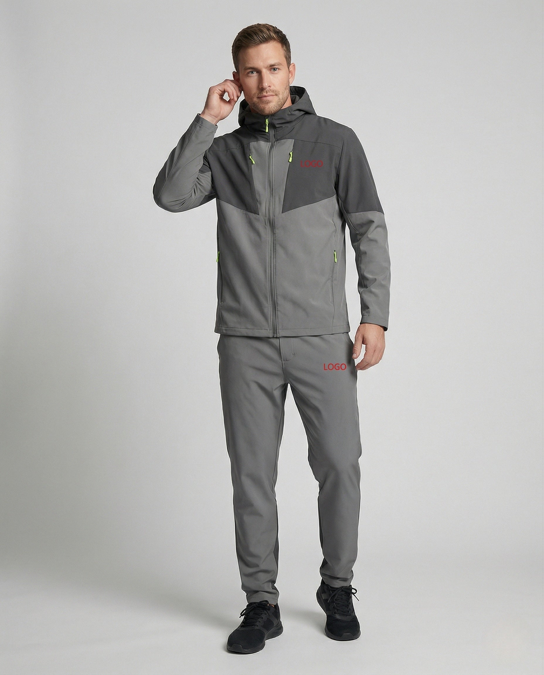 Tuta Softshell Uomo con Cappuccio Sportiva - Brentozzi