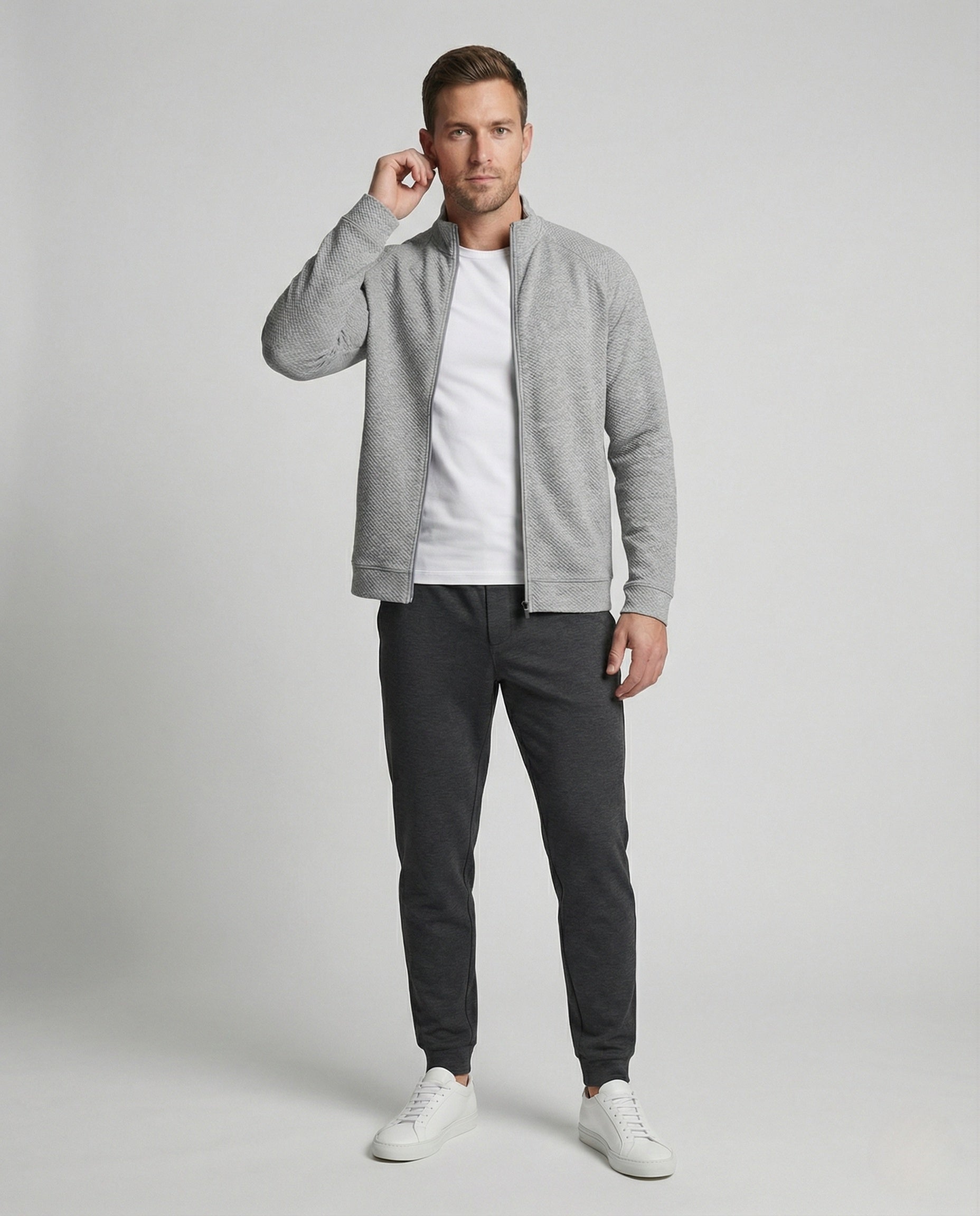 Cardigan Uomo con Zip e Collo Alto - Brentozzi