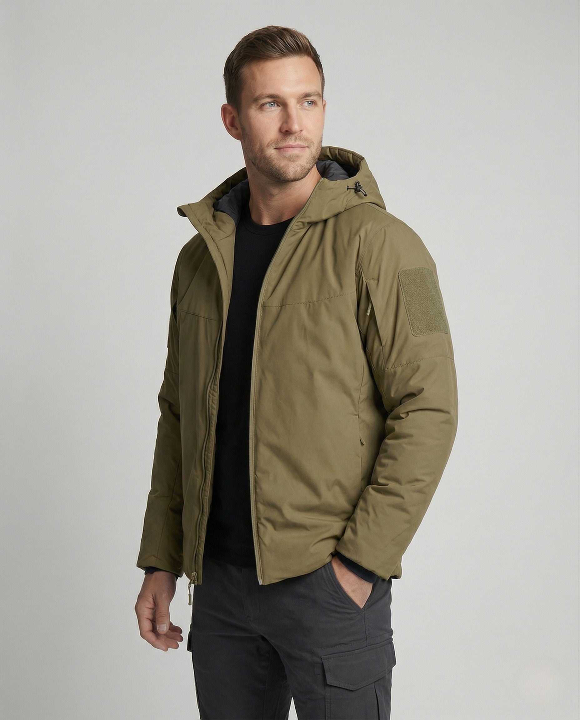 Giacca Imbottita Uomo Outdoor con Cappuccio - Brentozzi