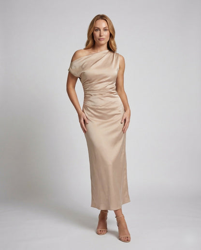 Abito Asimmetrico Donna Monospalla Elegante - Brentozzi