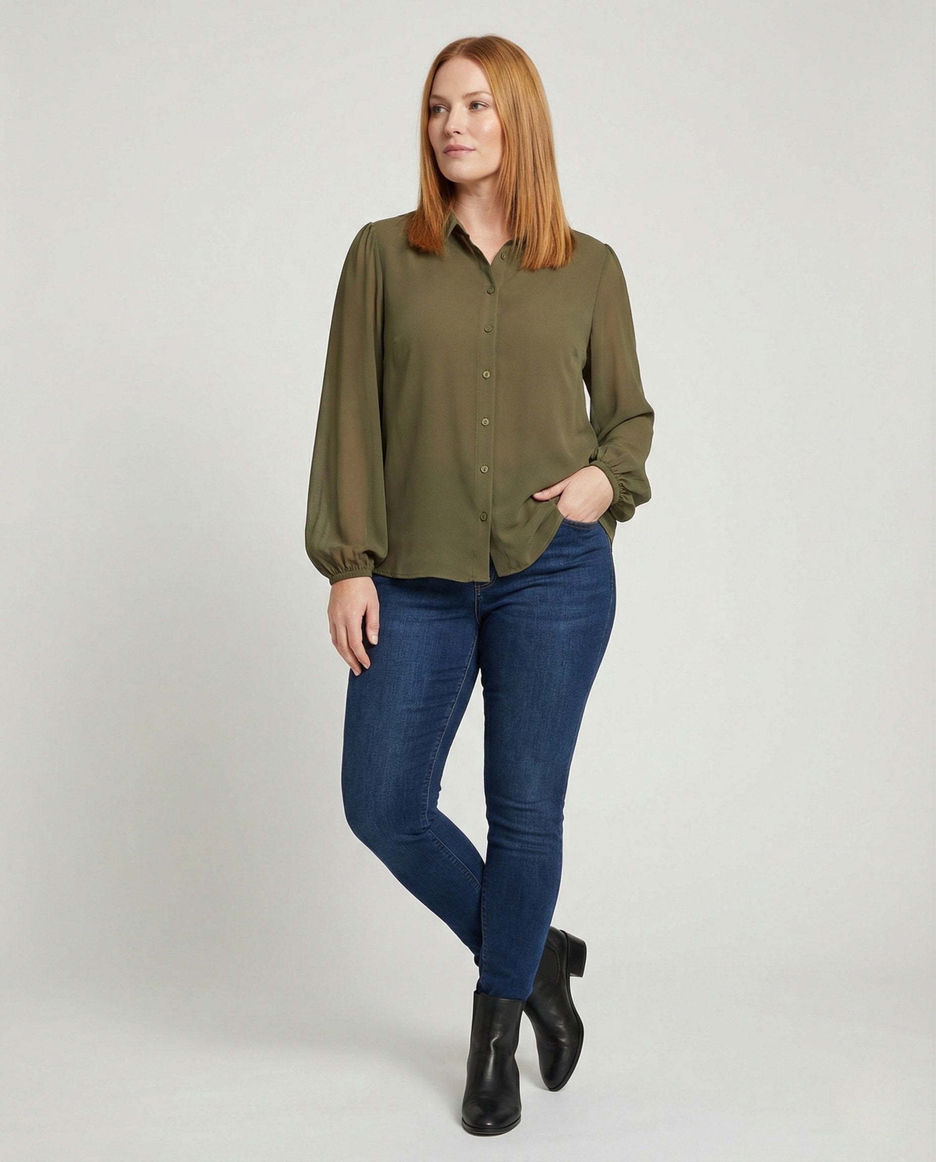 Camicia Donna in Viscosa Collo Alto - Brentozzi