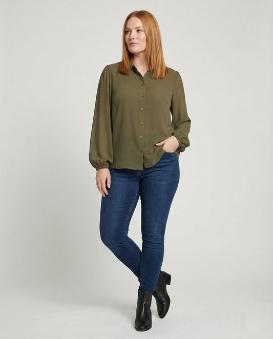Camicia Donna in Viscosa Collo Alto - Brentozzi