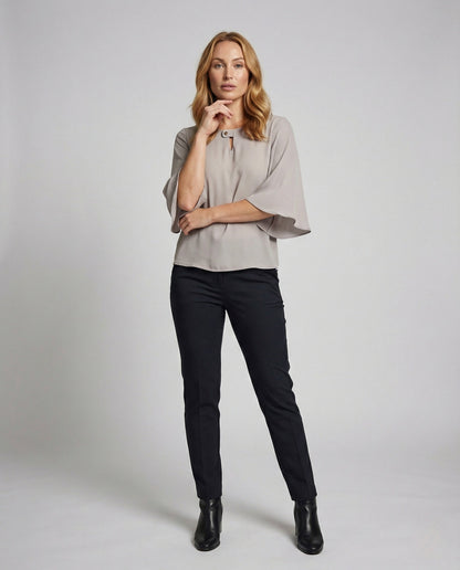 Blusa Elegante Donna in Chiffon Manica a Mantella - Brentozzi