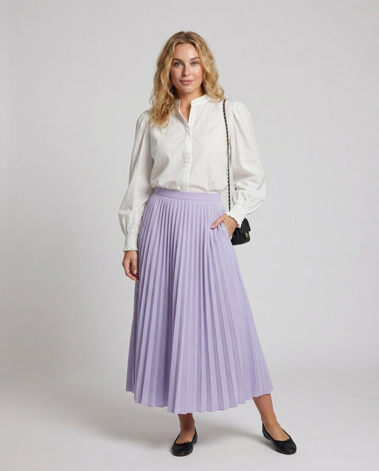 Completo Donna in Chiffon Gonna Lunga Plissettata - Brentozzi