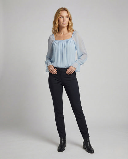 Blusa Donna in Chiffon Scollo Quadrato - Brentozzi