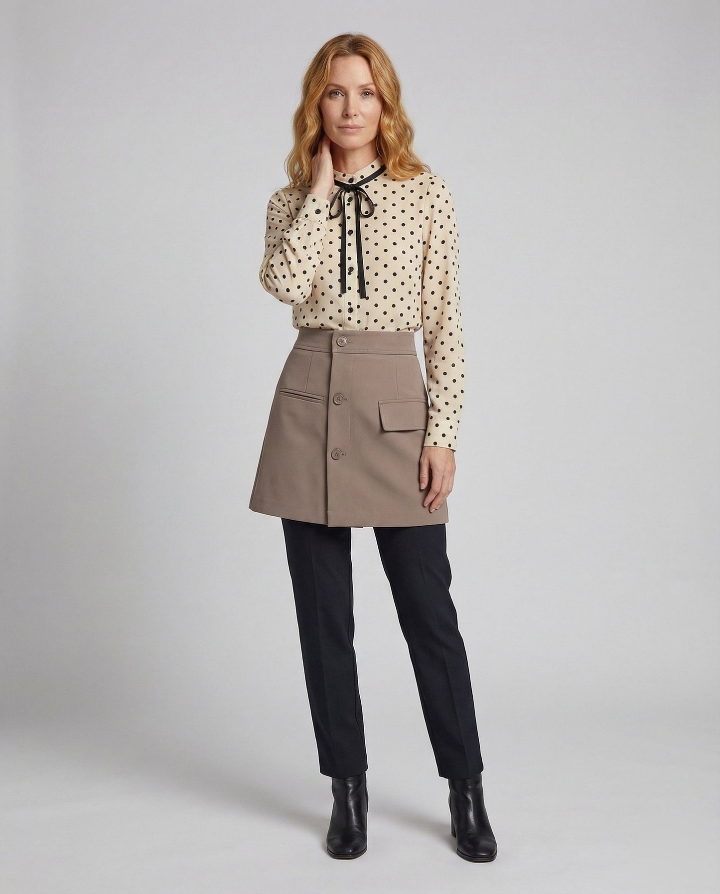 Blusa Donna in Chiffon Stampa Floreale Manica Lunga - Brentozzi