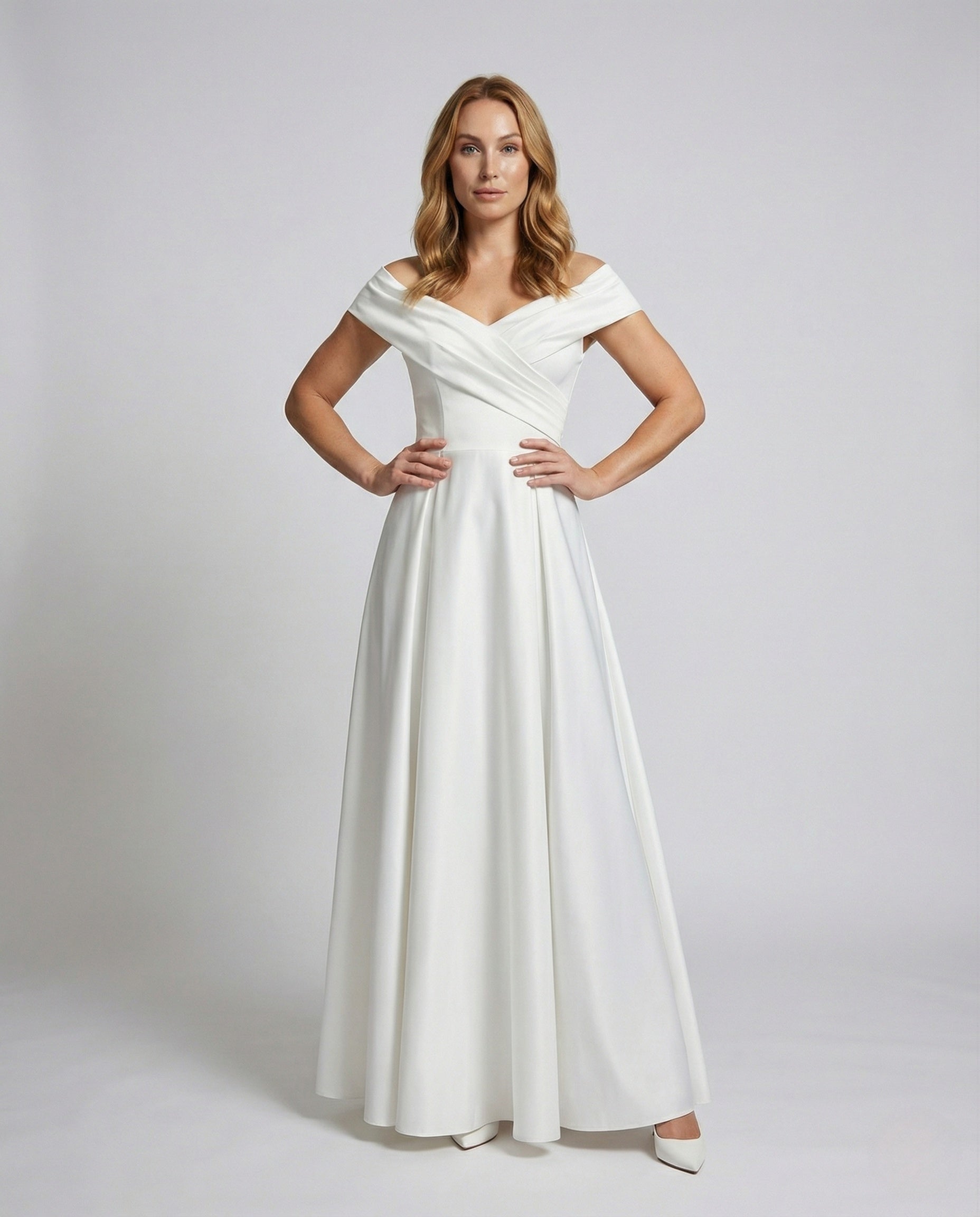 Abito Maxidress Donna Festivo con Corpino Incrociato - Brentozzi