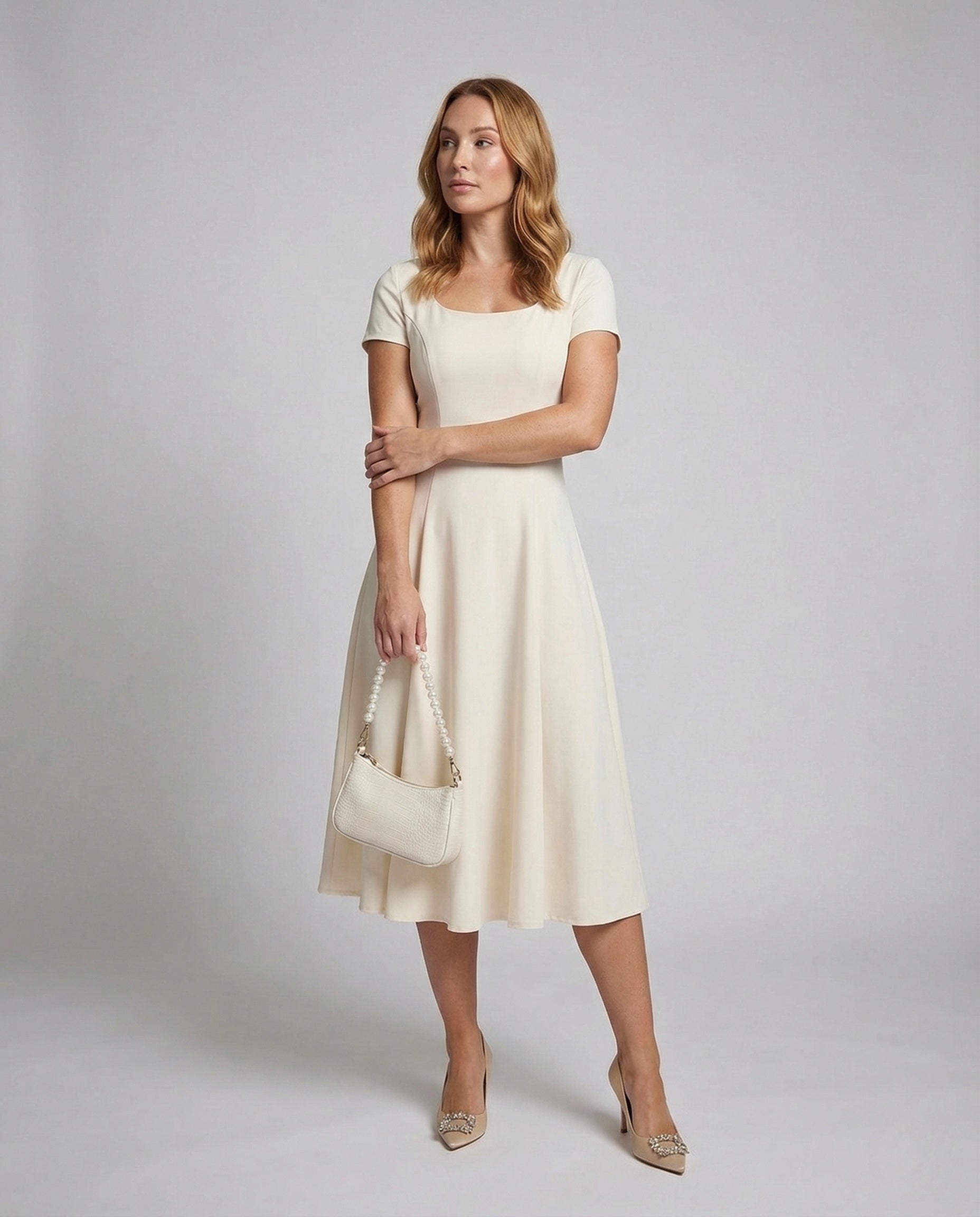 Abito Maxi Donna Sagomato con Gonna A Campana - Brentozzi
