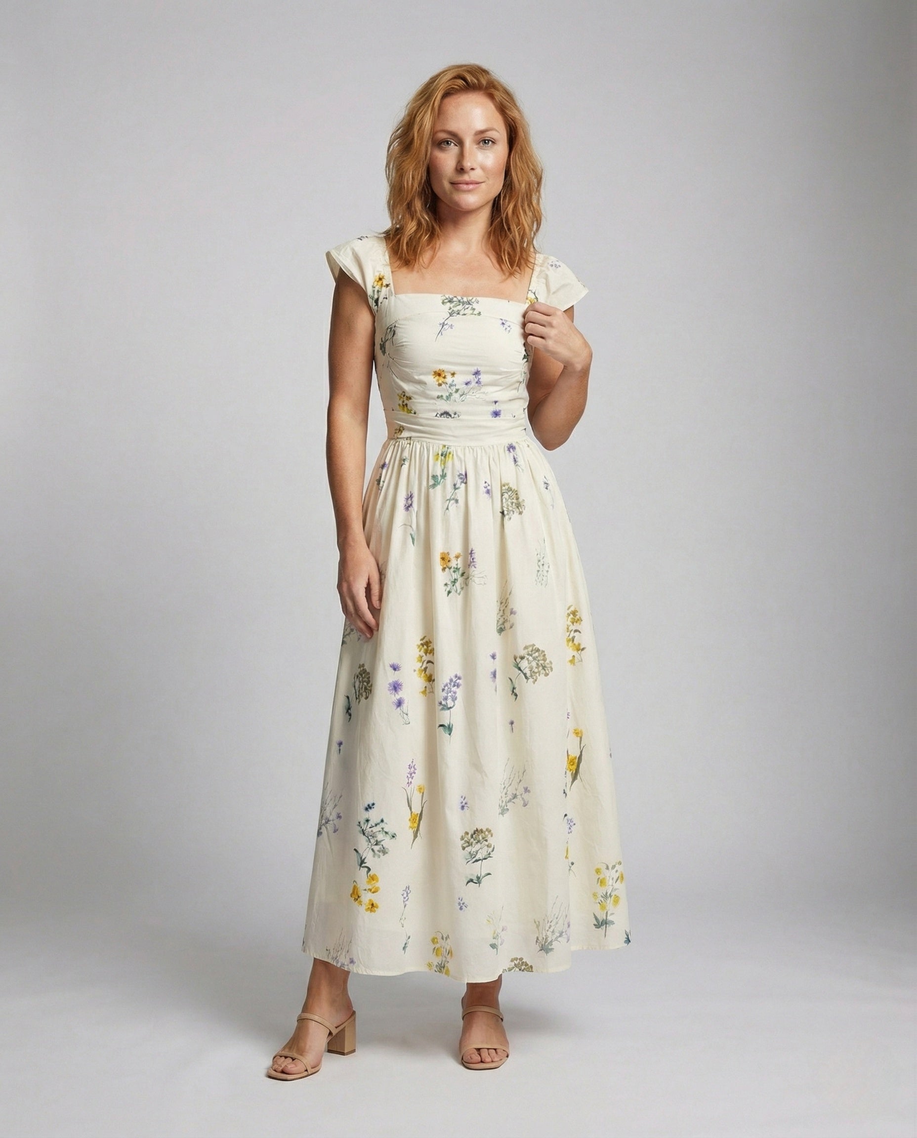 Abito Maxi Donna Estivo Floreale con Corsetto - Brentozzi